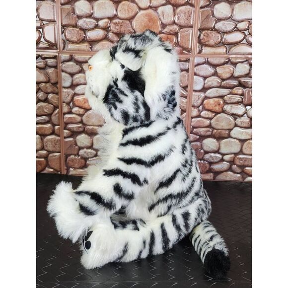 Wowee White Siberian Tiger Cub Interactive 15” Plush Toy #A28 - Picture 3 of 8